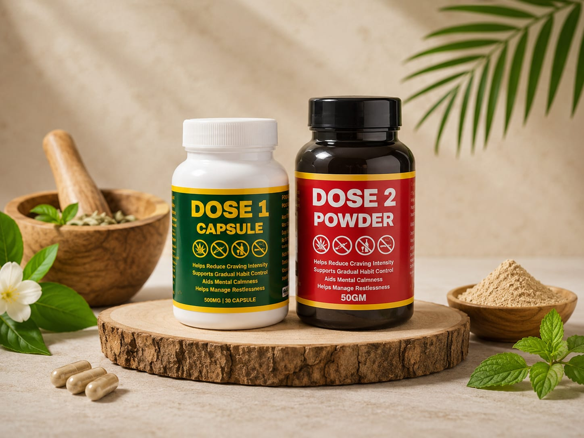 Herbal Support Program - Dose 1 Capsule aur Dose 2 Powder